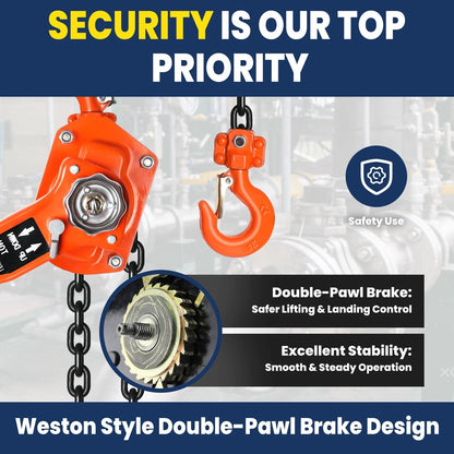 Chain Hoist Lever Block Chain Hoist 2 Ton 3 m Lifter