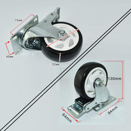 Castor Trolley Wheel with Brake