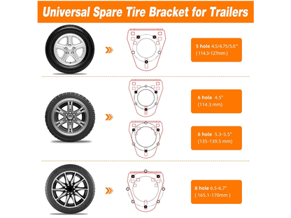 Trailer Wheel Bracket Spare Tire Carrier
