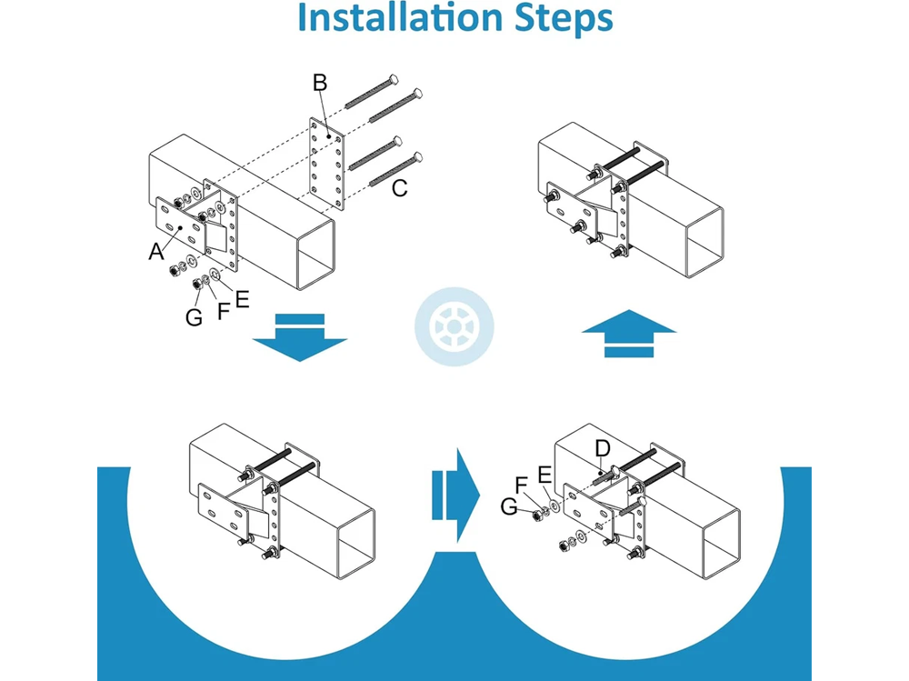 Trailer Wheel Bracket Spare Tire Carrier