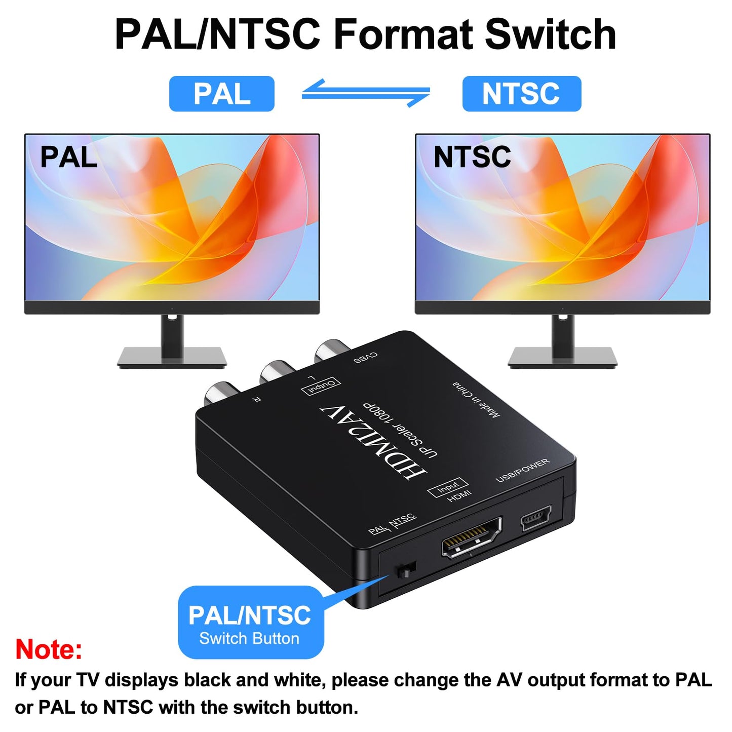 HDMI to RCA Converter Adapter
