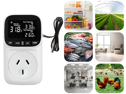 Digital Thermostat Electric Temperature Controller Sensor Socket Timer
