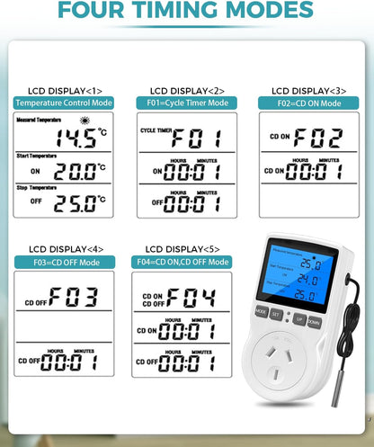 Digital Temperature Controller Thermostat Timer