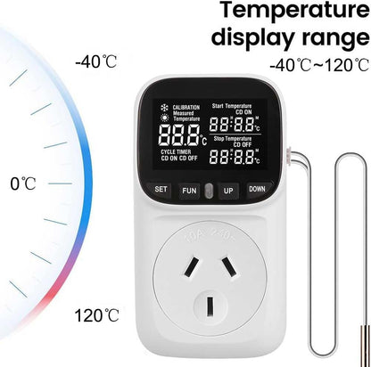 Digital Thermostat Electric Temperature Controller Sensor Socket Timer