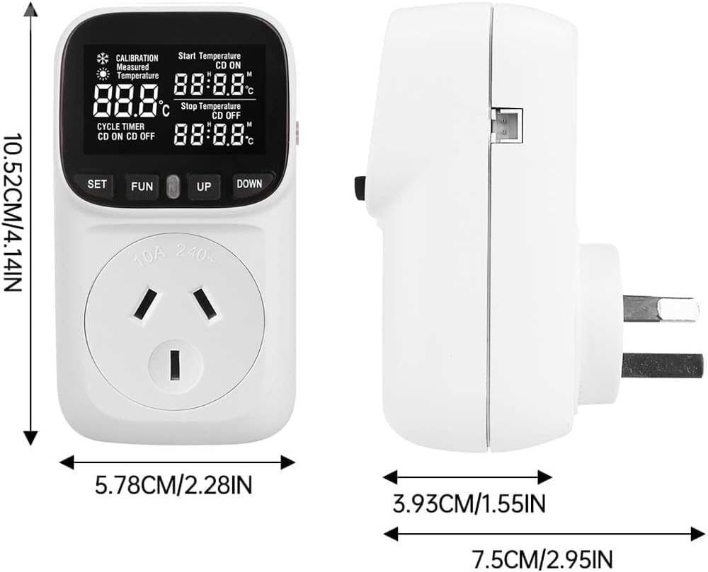 Digital Thermostat Electric Temperature Controller Sensor Socket Timer