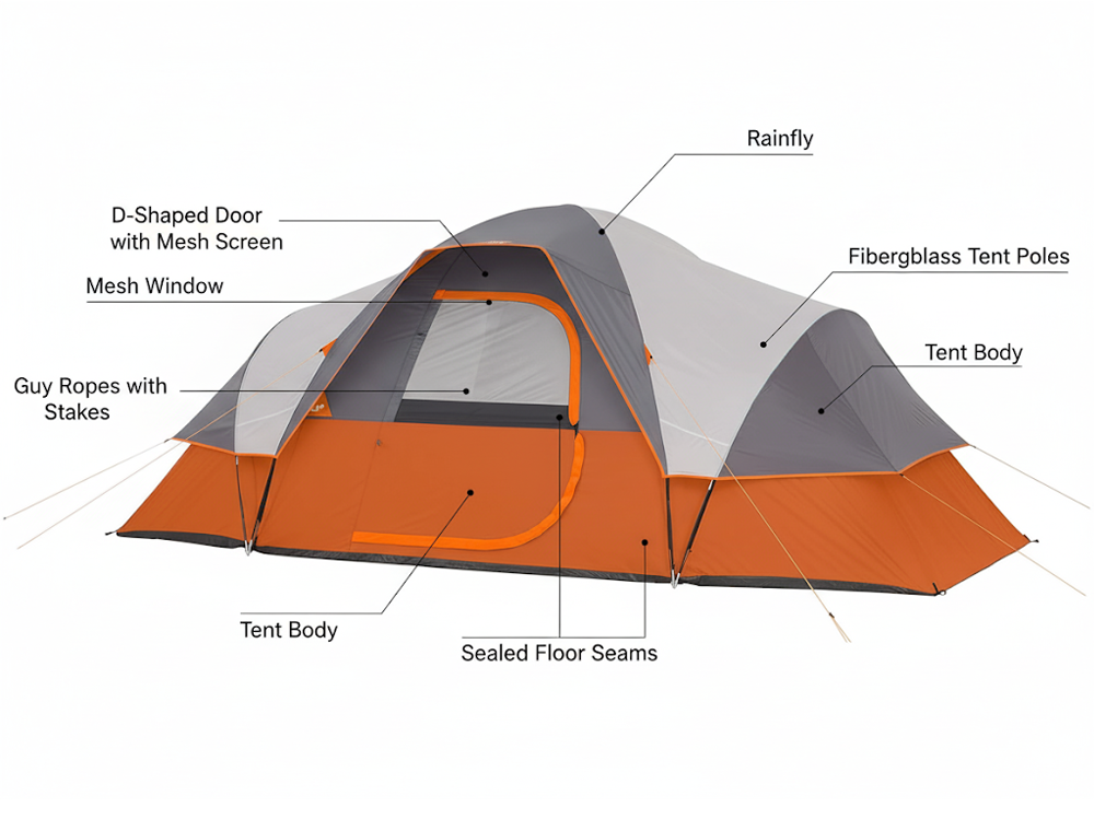 Waterproof Camping tent, Family Tent