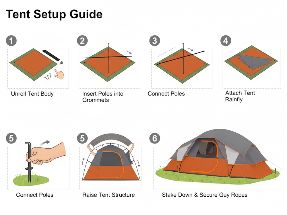 Waterproof Camping tent, Family Tent