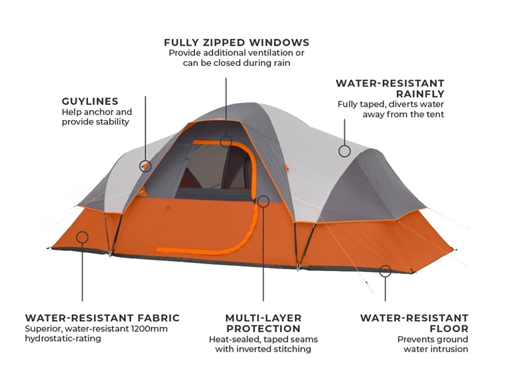 Waterproof Camping tent, Family Tent