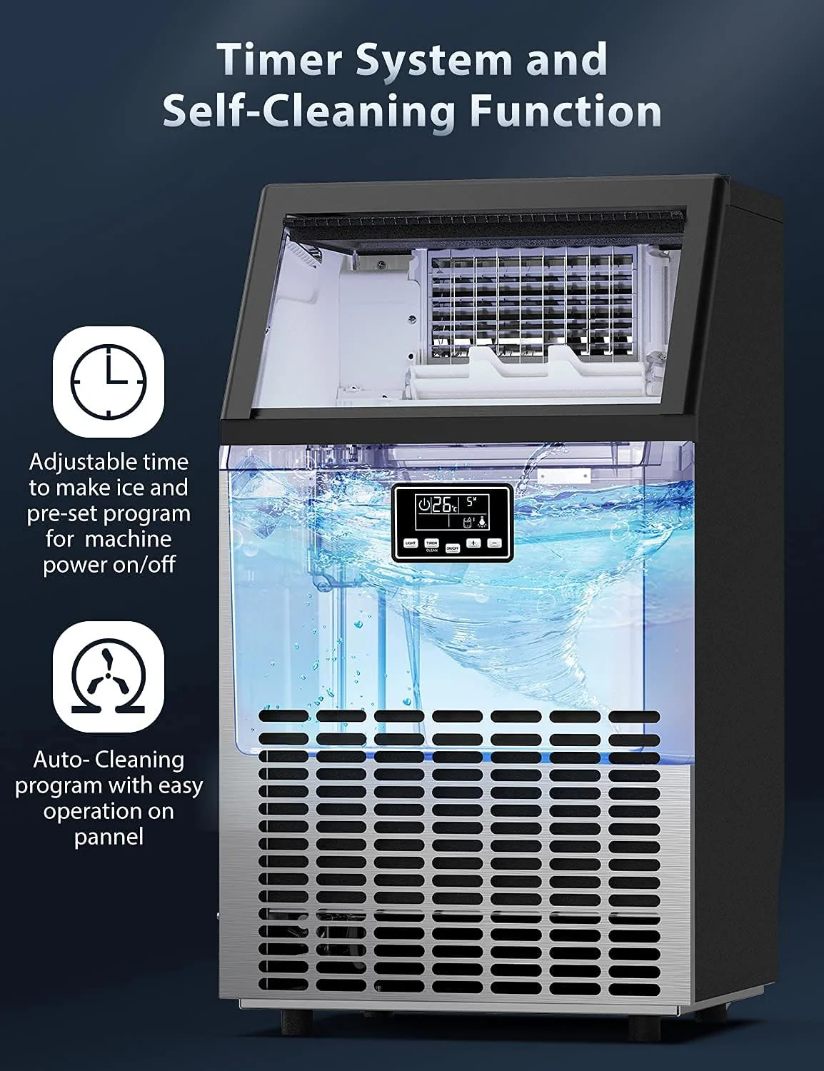 60kg Commercial Ice Cube Maker