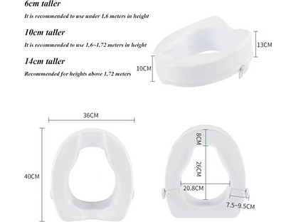 Raised Toilet Seat With Lid