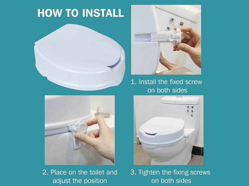Raised Toilet Seat With Lid