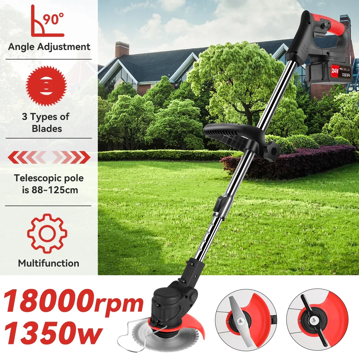 Weed Eater and Grass Trimmer Lawn Mower