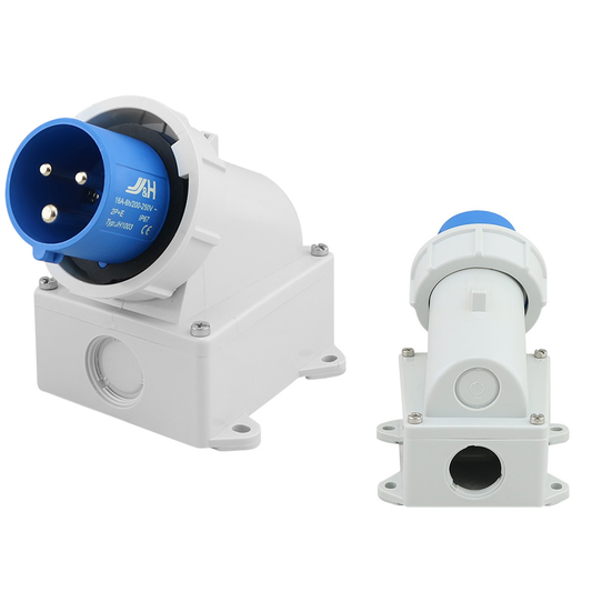Caravan Lead Connector Male White 16A IP67