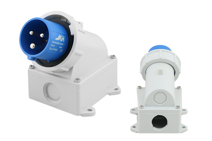 Caravan Lead Connector Male White 16A IP67