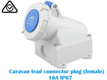 Caravan Lead Connector Female 16 Amps IP67