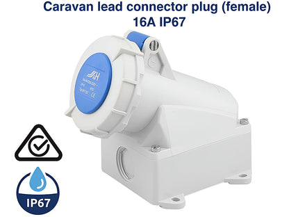 Caravan Lead Connector Female 16 Amps IP67