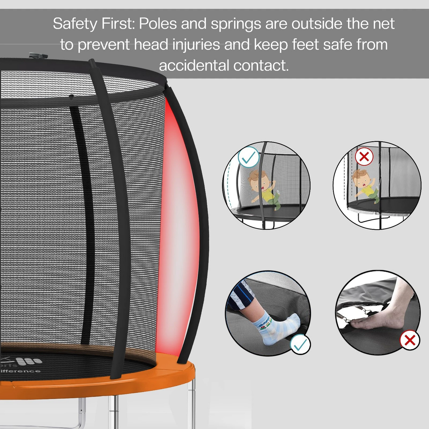 10FT Trampoline Kids Trampolines