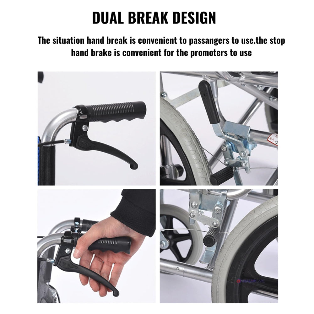 Self propelling folding wheelchair