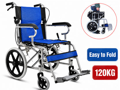 Self propelling folding wheelchair