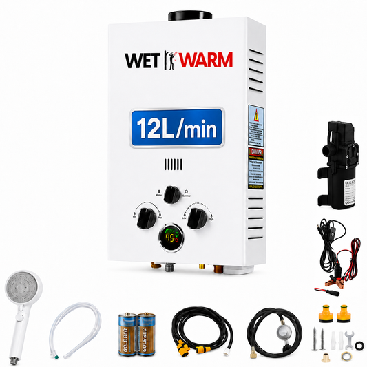 Gas Water Heater 12L + 12V Pump