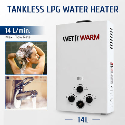 Gas Water Heater 14L + 12V Pump