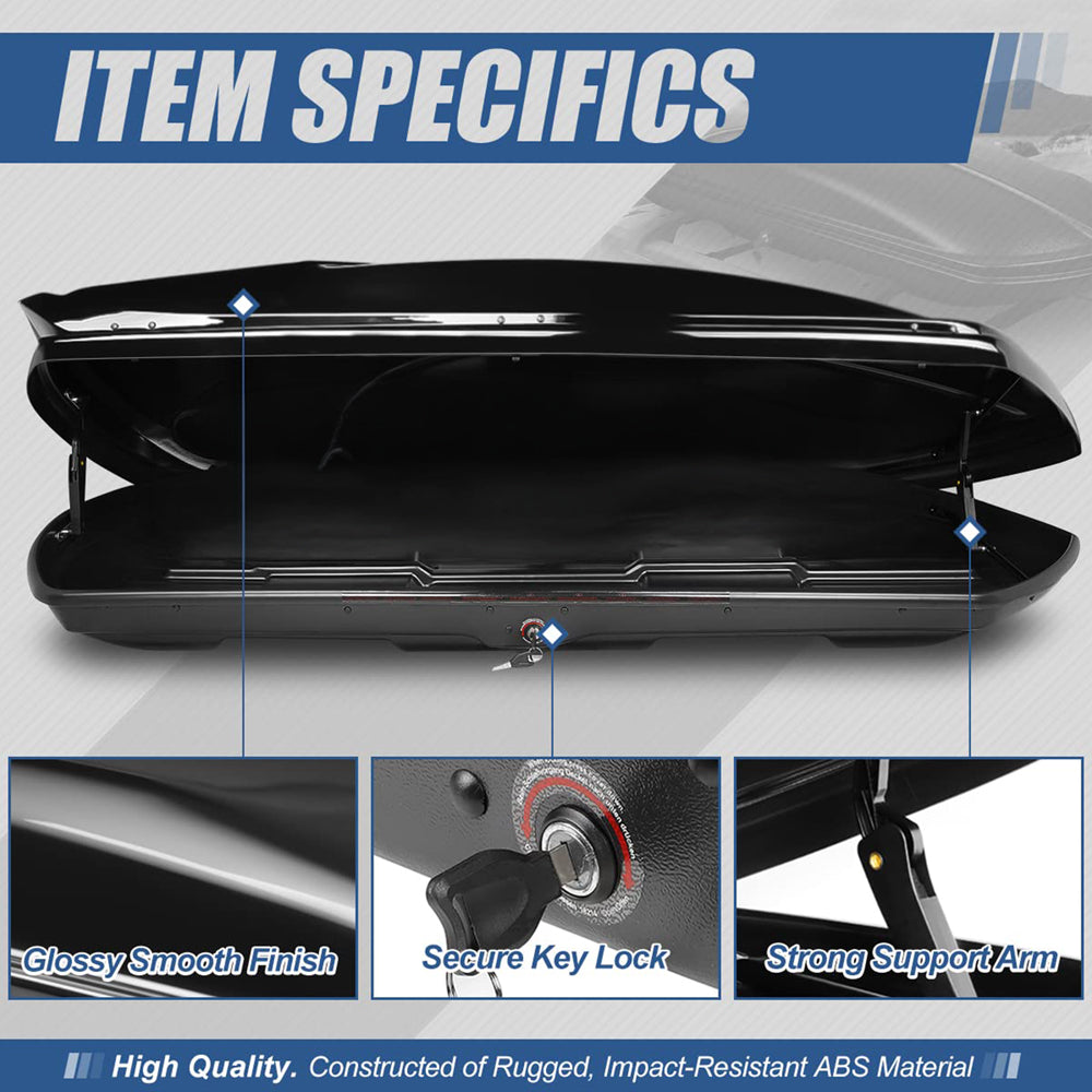 Premium Quality Roof Racks Box with 420L Capacity Glossy Black