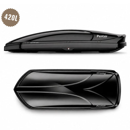 Premium Quality Roof Racks Box with 420L Capacity Glossy Black