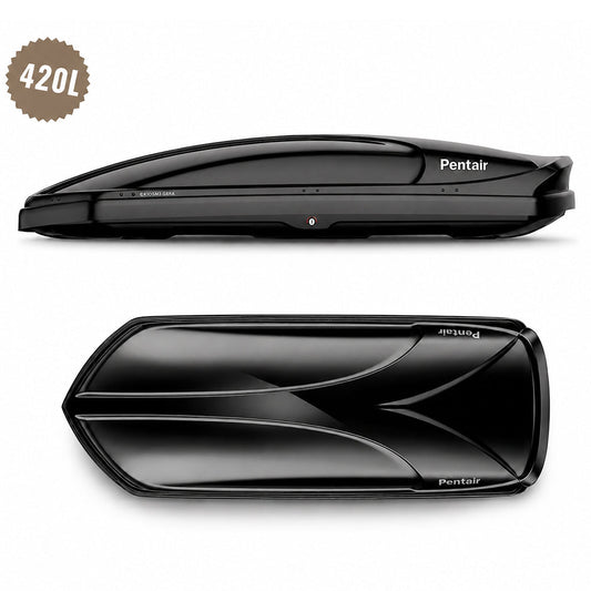 Premium Quality Roof Racks Box with 420L Capacity Glossy Black