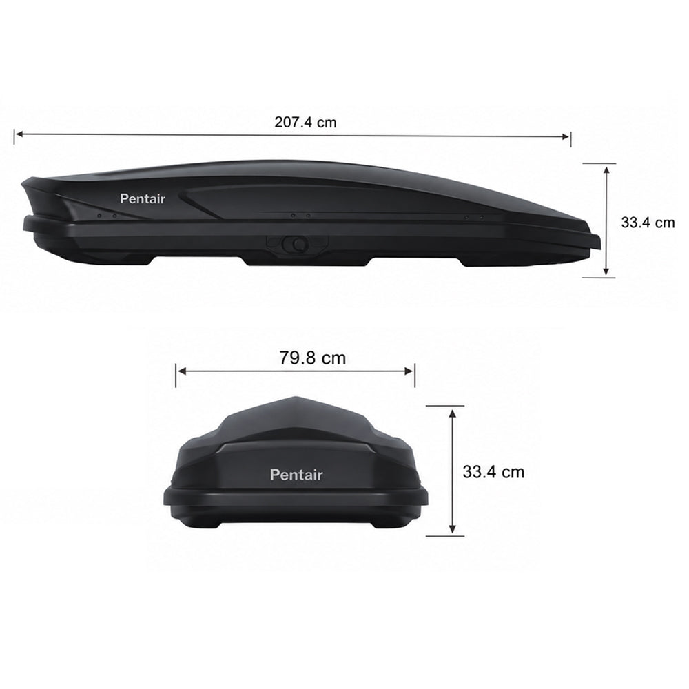 Car Roof Box with 420L Capacity – Glossy Black
