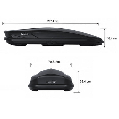 Car Roof Box with 420L Capacity – Glossy Black