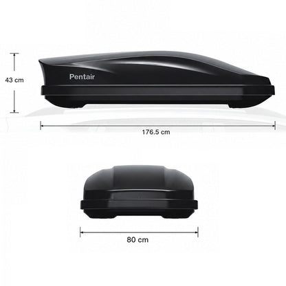 Car Roof Box with 450L Capacity – Glossy Black