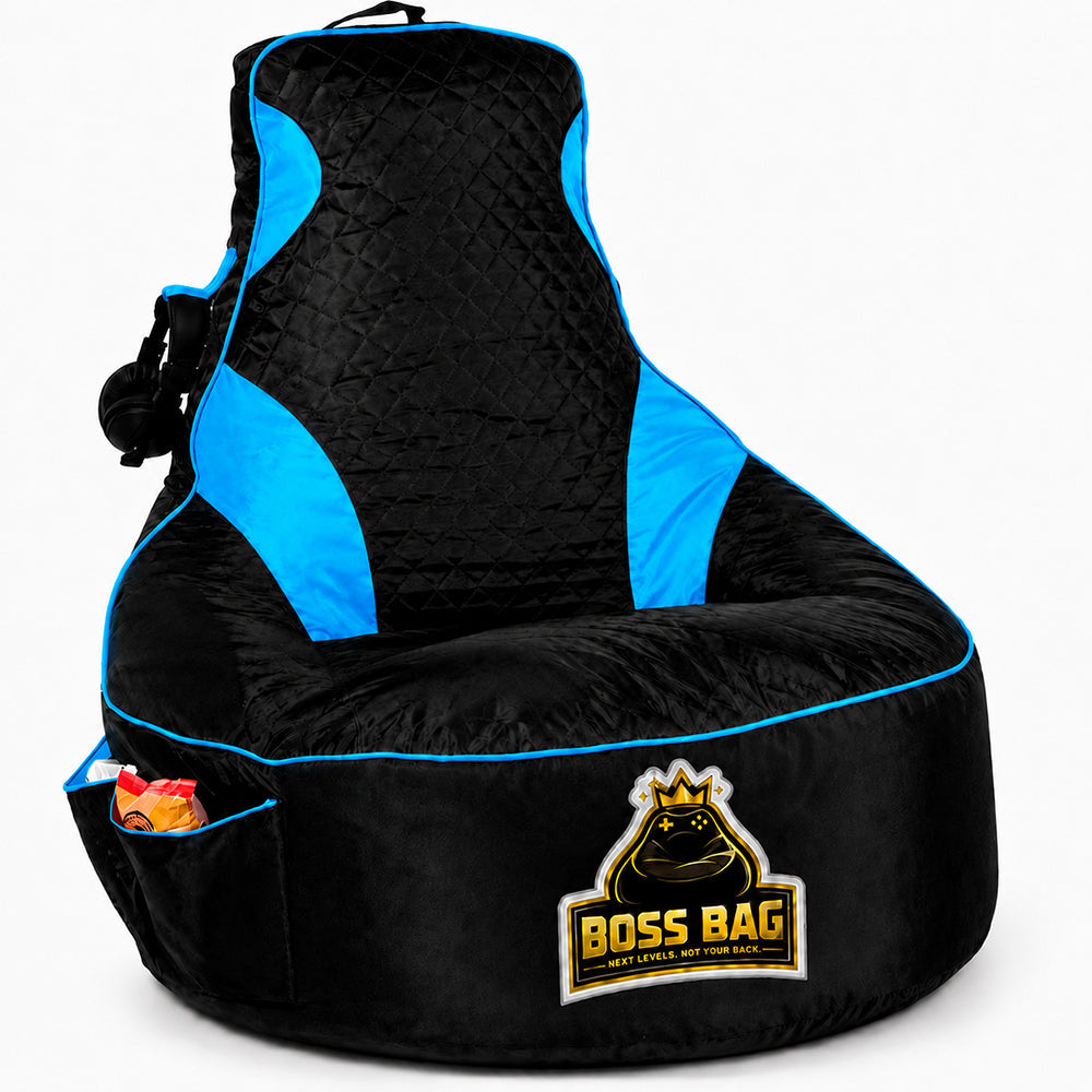 Gaming Bean Bag Chair with Side Pocket - Adult Size