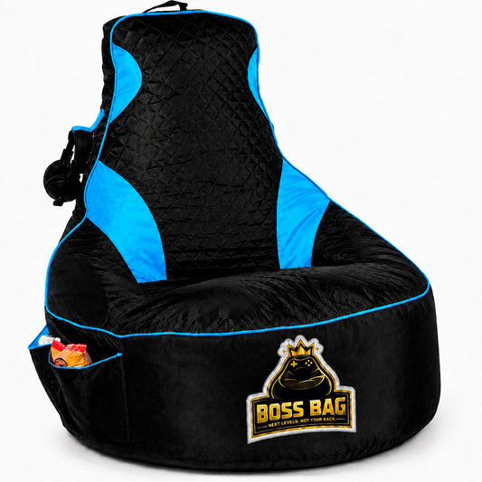 Gaming Bean Bag Chair with Side Pocket - Adult Size