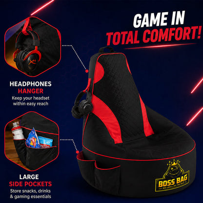 Gaming Bean Bag Chair with Side Pocket - Child Size