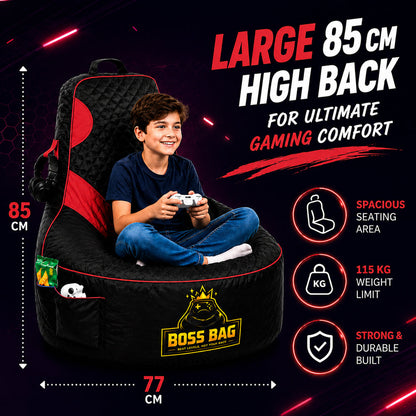 Gaming Bean Bag Chair with Side Pocket - Child Size