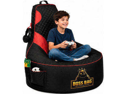 Gaming Bean Bag Chair with Side Pocket - Child Size