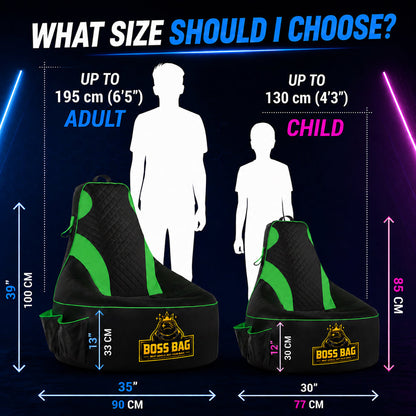 Gaming Bean Bag Chair with Side Pocket - Child Size
