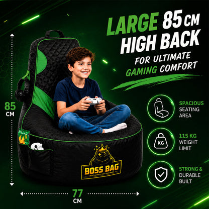 Gaming Bean Bag Chair with Side Pocket - Child Size