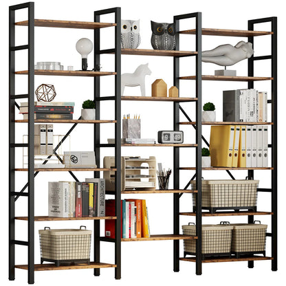 Ziva Industrial Bookshelf Bookcase 17 Shelf