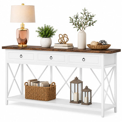180cm Console Table Hall way Entry Table with 3 Drawers