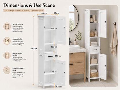 Ziva Bathroom Storage Cabinet