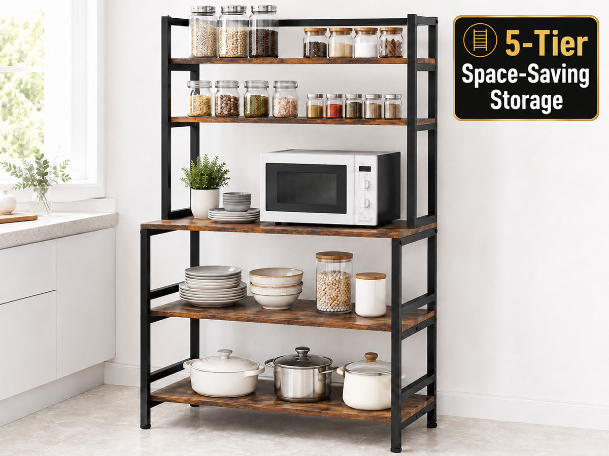 Ziva Kitchen Storage Baker's Rack - 5 Tier