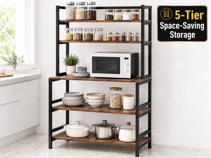 Ziva Kitchen Storage Baker's Rack - 5 Tier
