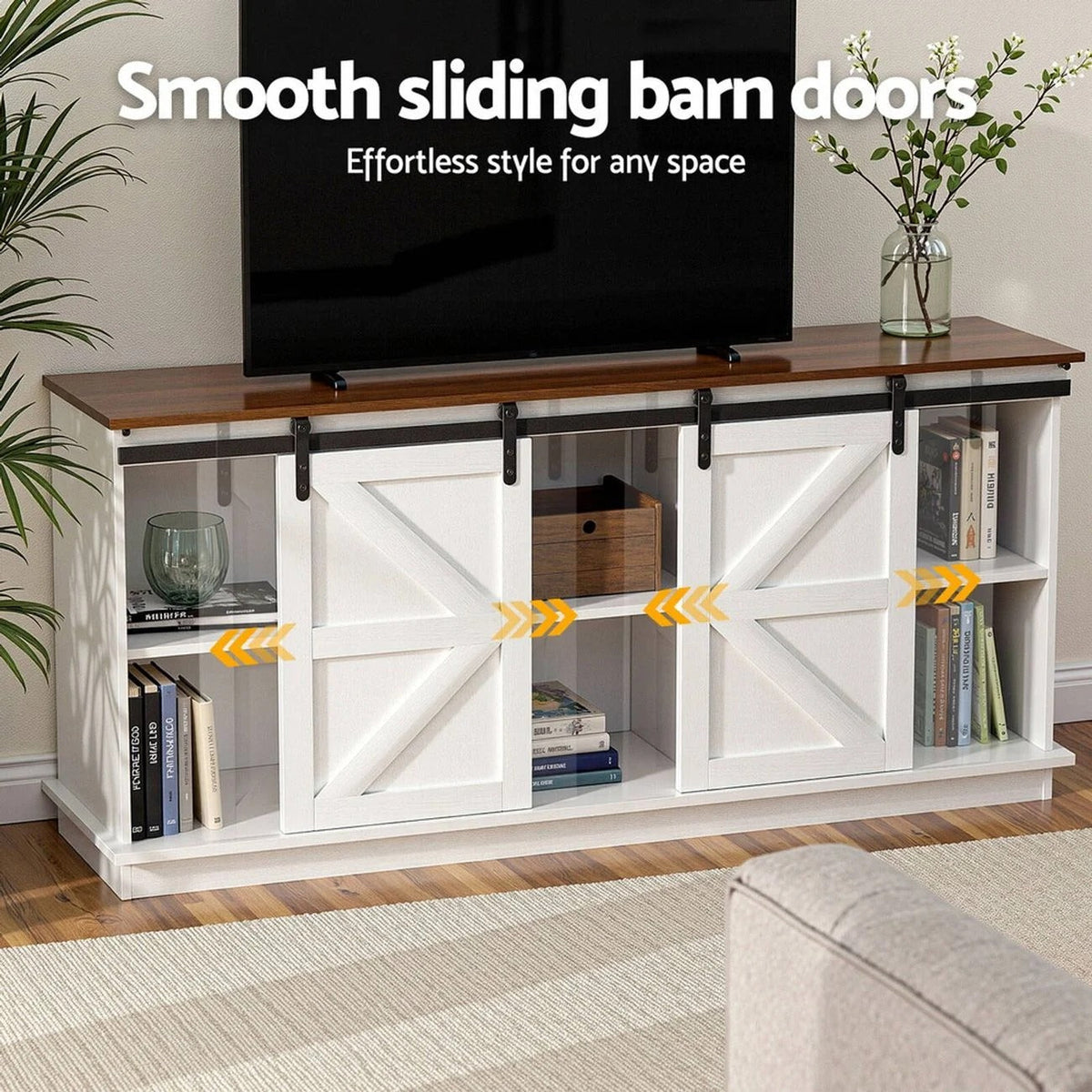 Entertainment Unit TV cabinet with Sliding Door