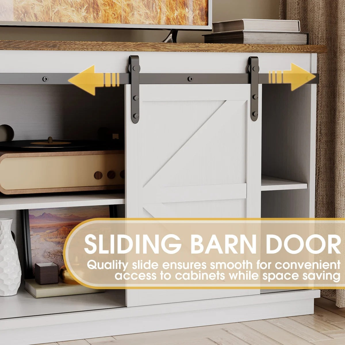 Entertainment Unit TV cabinet with Sliding Door