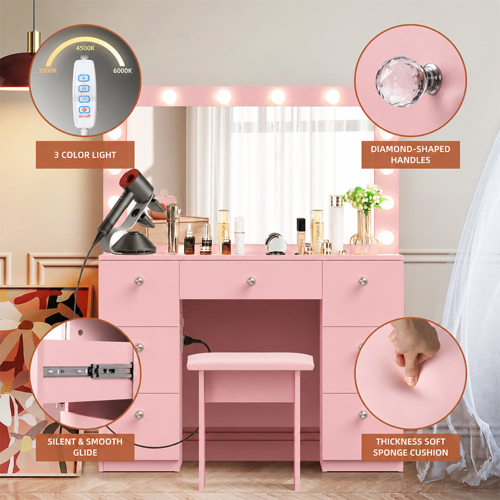 ZiVa Vanity Dressing Table with HD Mirror
