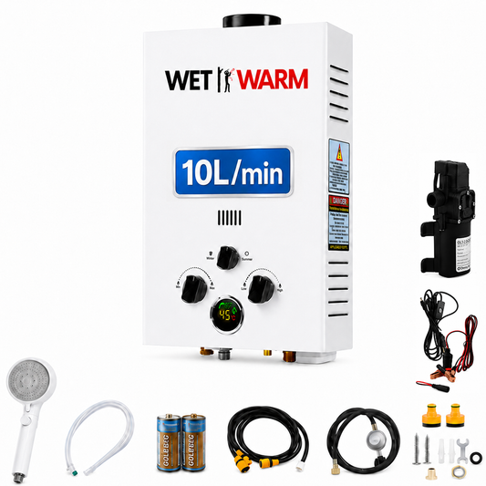 Gas Water Heater 10L + 12V Pump