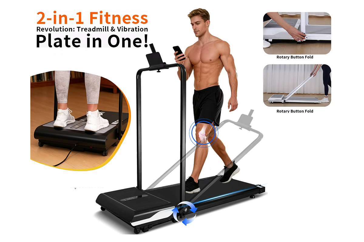 Treadmill with Vibration Plate