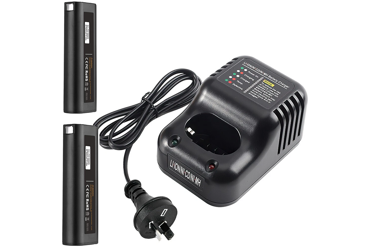 Paslod Battery Charger with 2 Batteries 3AH