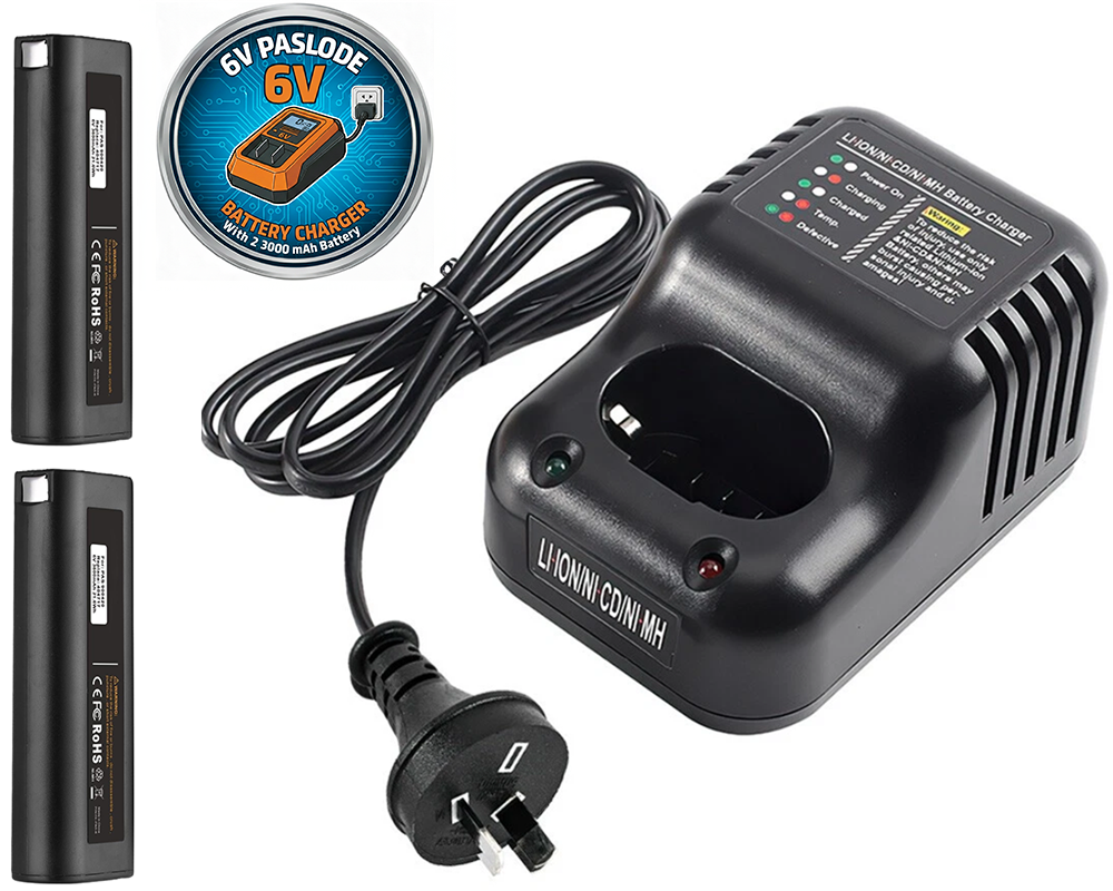 Paslod Battery Charger with 2 Batteries 3AH